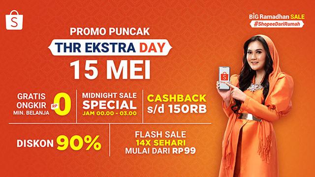 Promo Puncak Thr Ekstra Day Dari Shopee 15 Mei Besok Lebih Heboh Dari Sebelumnya Lifestyle Liputan6 Com