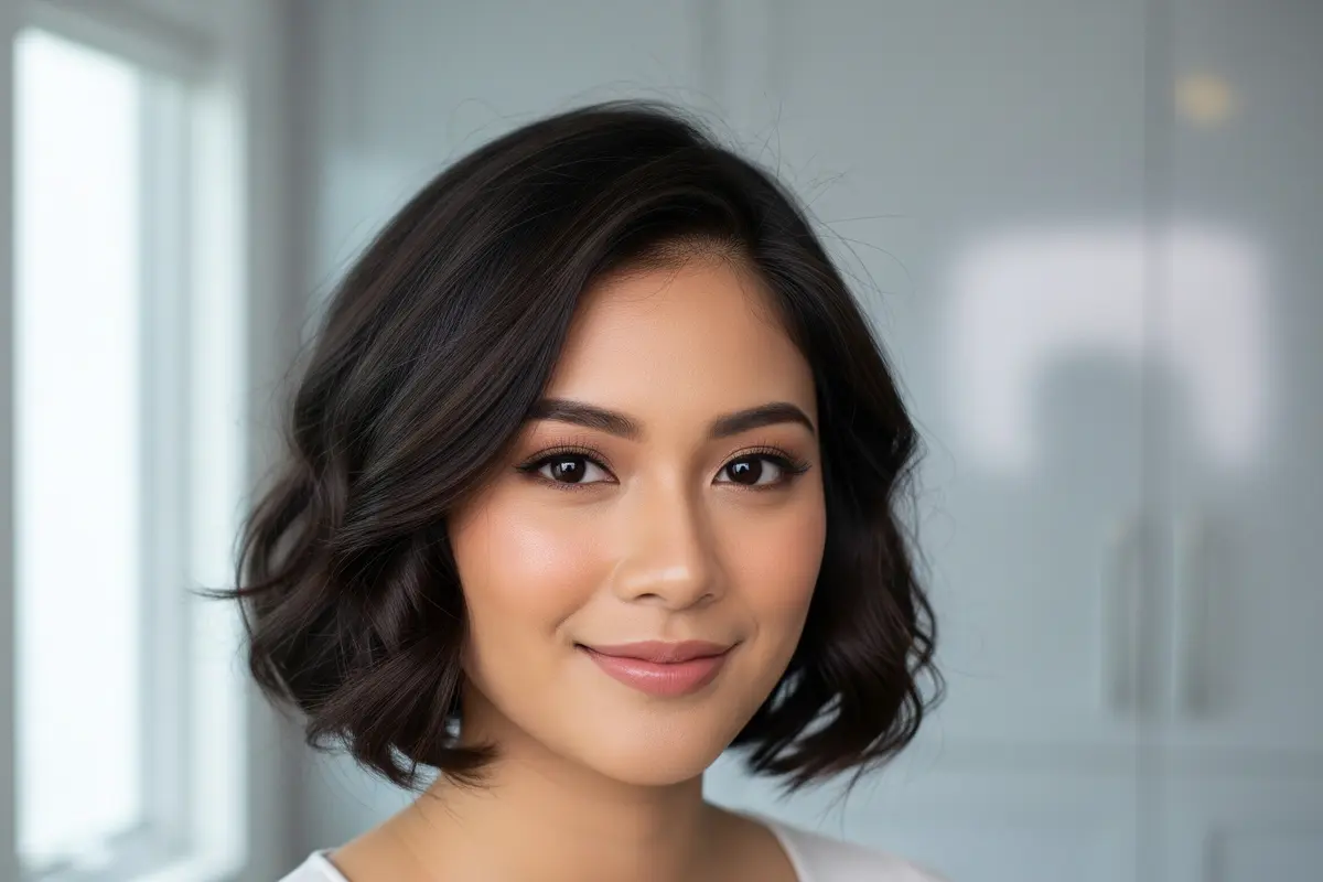 Model Rambut Wanita Pendek Wajah Bulat/ Ilustrasi AI