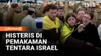 Sejumlah warga menghadiri pemakaman seorang tentara Israel yang tewas dalam pertempuran di Lebanon selatan, Kamis. Tentara tersebut, Oz Greenberg (21), dilaporkan tewas saat menjalankan operasi militer di wilayah konflik.