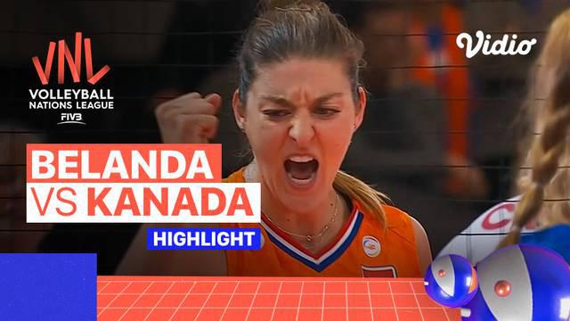 Berita video highlight pertandingan terkahir pekan ketiga Volleyball Nations League Putri 2022. Belanda berhasil mengalahkan Kanada 3-1 pada pertandingan yang berlangsung, Senin (04/07/22) pagi WIB.