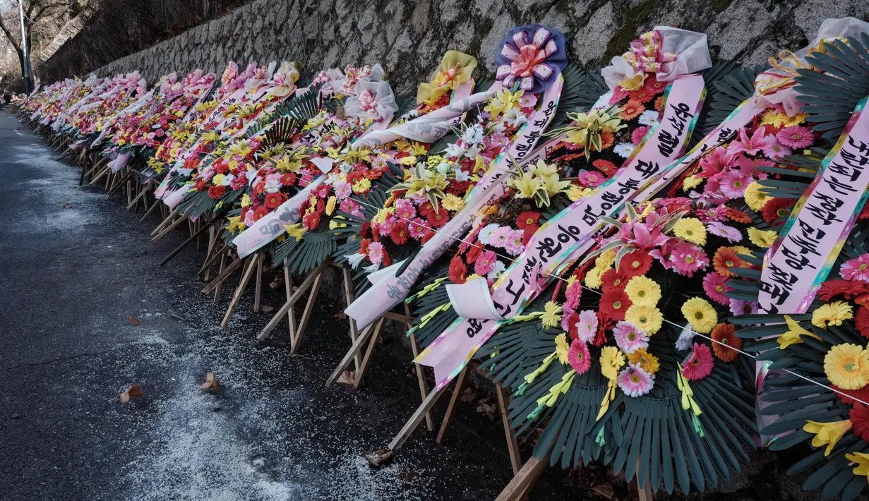 Yoon Suk Yeol berpotensi menjadi Presiden Korea Selatan pertama yang menghadapi penangkapan terkait upayanya mengumumkan darurat militer, 3 Desember 2024 lalu. (Yasuyoshi CHIBA/AFP)
