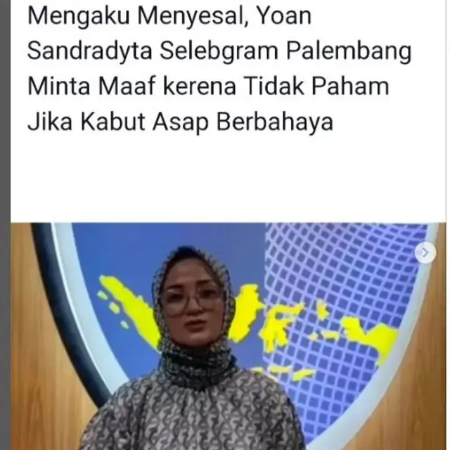 Wanita Diduga Istri Masinis di Palembang Minta Maaf Usia Bikin Video Mendukung Pembakaran Lahan