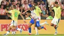 Gol kemenangan Paraguay dicetak Diego Gomez pada menit ke-20. (JOSE BOGADO/AFP)