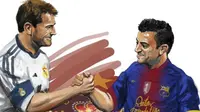 Iker Casillas dan Xavi Hernandez (Marca/Liputan6.com)