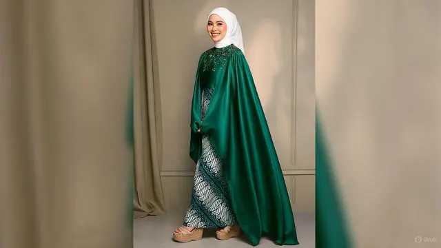 Model Baju Batik Elegan dan Mewah untuk Gamis/Ilustrasi AI