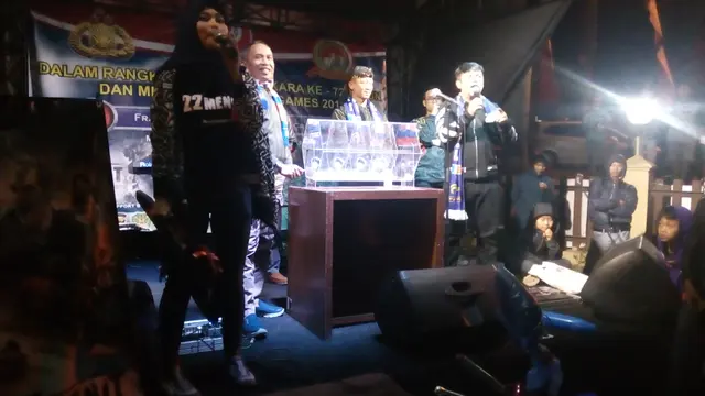Nobar final piala dunia di Mapolres Garut