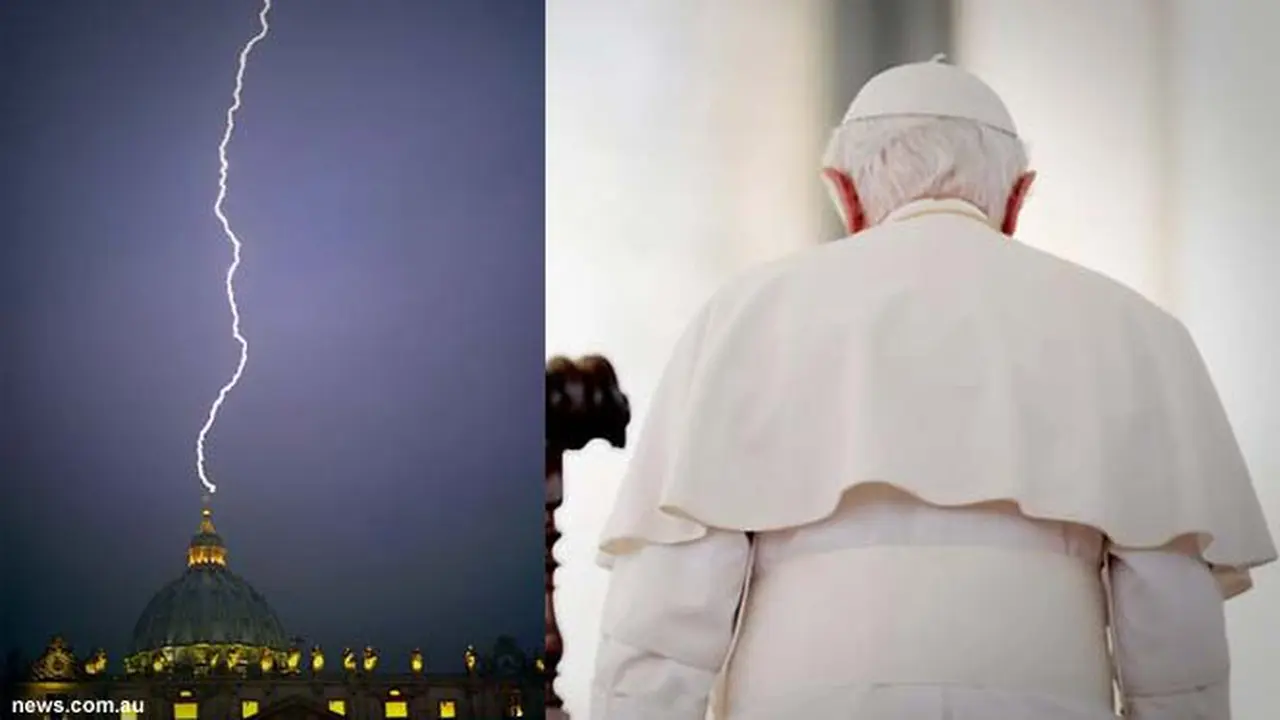 28-2-2013: Petir Menyambar Saat Paus Benediktus XVI Mundur
