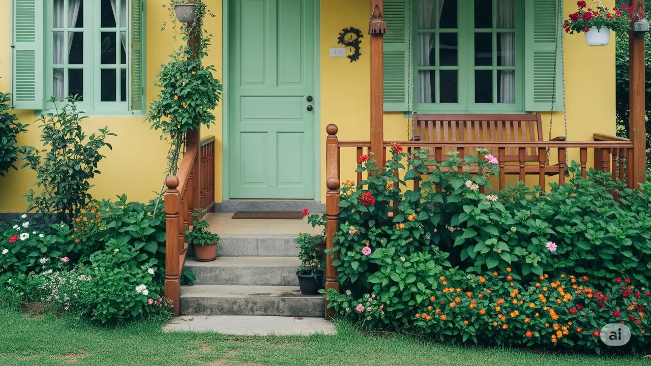 Ide Rumah Sederhana Warna Kuning dan Kombinasinya.