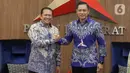 Menurut AHY, ada sejumlah isu kebangsaan yang menjadi pembahasan yang dibahas bersama pimpinan MPR RI. (Liputan6.com/Herman Zakharia)