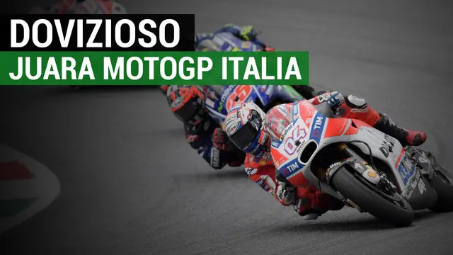 VIDEO: Dovizioso Juara, Rossi Gagal Podium di MotoGP Italia