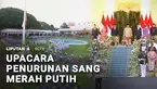 Prosesi penurunan bendera menandai berakhirnya rangkaian seremoni kenegaraan peringatan HUT ke-81 Kemerdekaan Republik Indonesia. Sejumlah pagelaran seni ikut memeriahkan acara di Istana Merdeka, Jakarta.