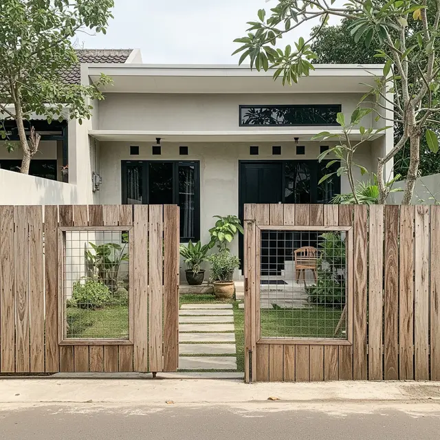 9 Model Pagar Rumah Hemat Biaya dari Kawat dan Rangka Kayu, Estetik dan Fungsional