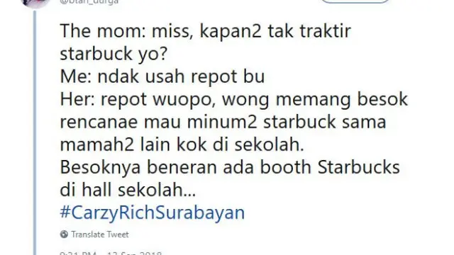 Bikin Ngakak, Tagar #CrazyRichSurabayan Jadi Pelesetan dari Film Crazy Rich Asian
