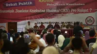 PB IDI menyelenggarakan debat publik dalam rangka menelaah program JKN yang dilaksanakan oleh BPJS Kesehatan, Sabtu (28/4/2018). Hal ini karena masih banyaknya ditemukan masalah terkait pelaksanaan program tersebut (Foto : Dokumentasi PB IDI)