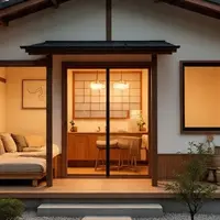 Ilustrasi Model Rumah Japandi (Sumber Gambar: Meta AI)