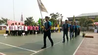 Seratus napi pendamping penghuni Rutan Klas 1 Jambe, Kabupaten Tangerang, dipersiapkan untuk menjadi tim sorak pada pelaksanaan Asian Games 2018