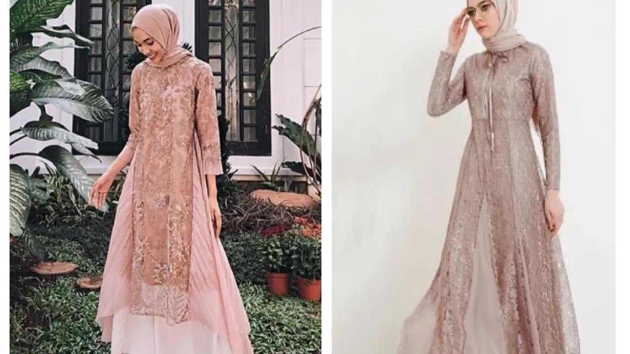 kebaya modern hijab full dress