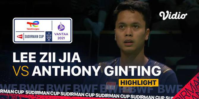 VIDEO Piala Sudirman 2021: Anthony Ginting Kalah, Indonesia Tertinggal 1-2 dari Malaysia