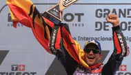 Jorge Martin sukses menggeser Francesco Bagnaia dari puncak klasemen MotoGP usai memenangi GP Portugal 2024. (PATRICIA DE MELO MOREIRA/AFP)