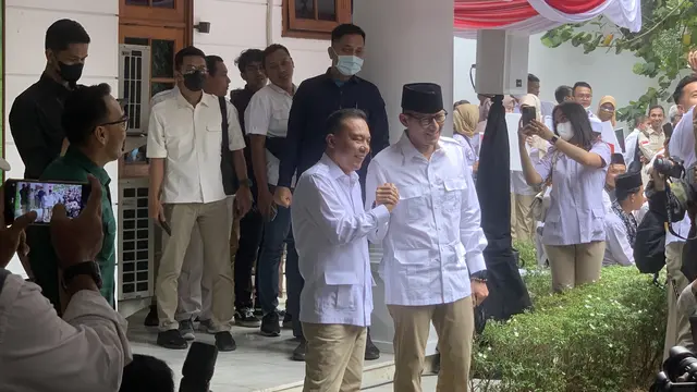 Sandiaga Uno menghadiri peresmian sekretariat bersama koalisi Partai Gerindra dan PKB pada Senin (23/1/2023).