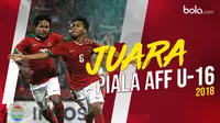 Timnas Indonesia juara Piala AFF U-16 2018. (Bola.com/Dody Iryawan)