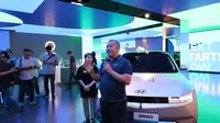 General Manager Brand Interactive PT Hyundai Motors Indonesia, Rouli Sijabat, dalam acara di Senayan Park, Jakarta, Kamis (11/6/2026). (Bola.com/M. Adi Yaksa)