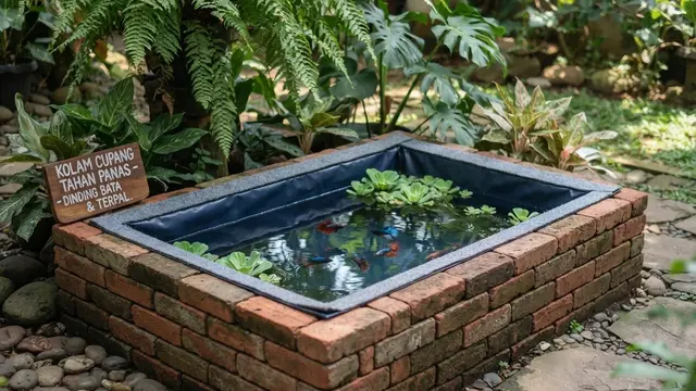 Desain Kolam Cupang Outdoor Tahan Panas
