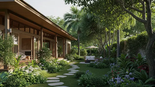 Rumah Tipe 54 dengan Kebun Belakang Rindang