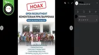 Cek Fakta: Hoaks Poster Lowongan Pekerjaan dari Kementerian PPN/Bappenas