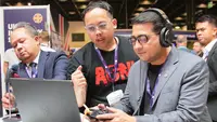 MenEkraf Teuku Riefky Harsya Main Gim Agni: Village of Calamity di Gamescom 2025. (Doc: KemenEkraf)