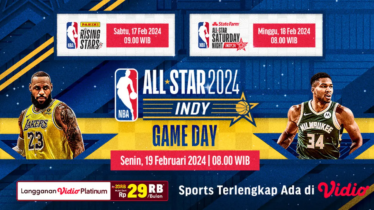Link Live Streaming NBA All Star 2024 di Vidio, 19 Februari 2024