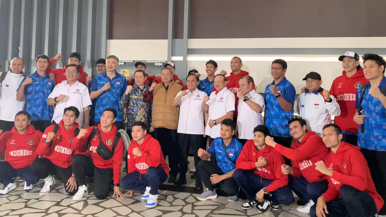 Penyambutan Timnas Voli Putra Indonesia