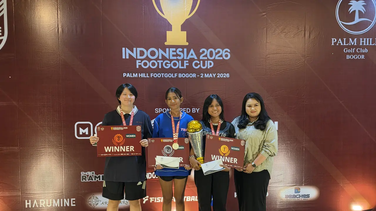 Para juara kategori wanita Indonesia Footgolf 2026