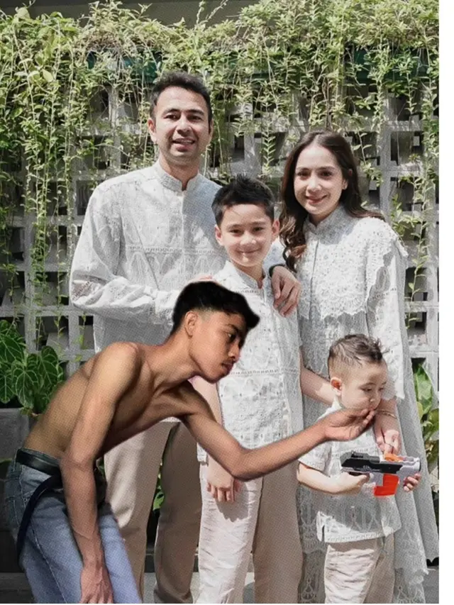 6 Editan Foto Netizen Ingin Jadi Anak Raffi Ahmad Ini Kocak, Maksa Banget
