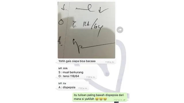 Tulisan dokter (Sumber: Twitter/ @fdtyaa)