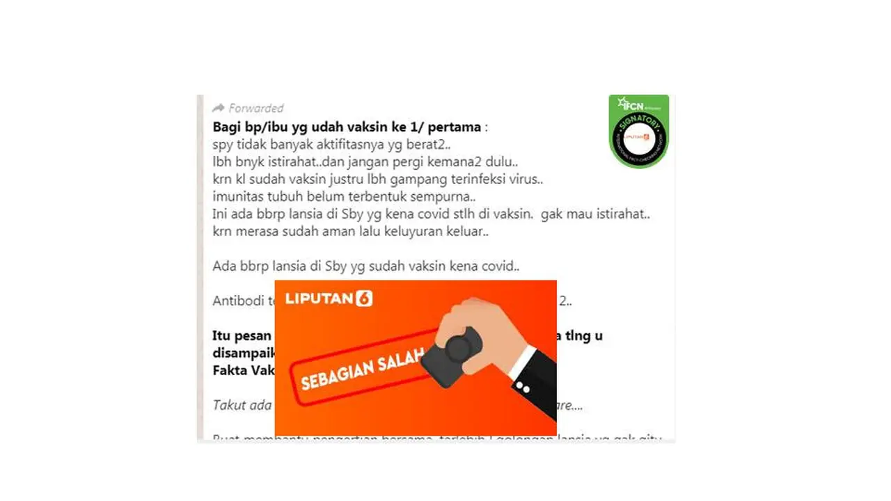Cek Fakta hal vaksin
