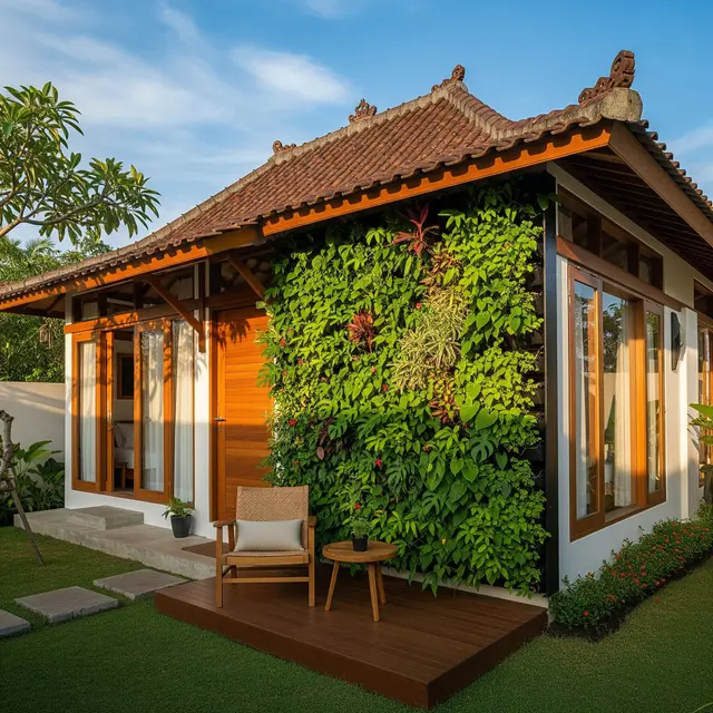 Desain Rumah Mungil Cantik dengan Nuansa Tropis
