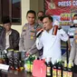 Minuman Keras Yang Disita Polres Pandeglang. (Rabu, 01/06/2022). (Dokumentasi Polres Pandeglang).