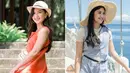 Sementara saat pergi berlibur, baik Jessica maupun Erina terlihat sama-sama cantik saat memakai topi.