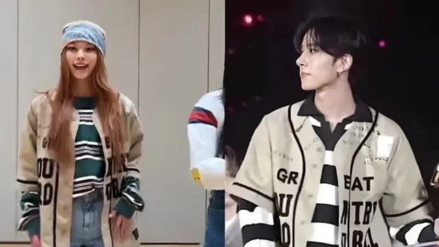 Haerin NewJeans dan Heeseung ENHYPEN, sama-sama pernah mengenakan Chino Great Kountry Damaged Baseball Shirt