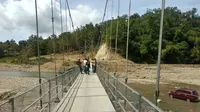 Jembatan Kian Rai Ikun, yang terletak tak jauh dari garis batas antara Indonesia-Timor Leste di Kabupaten Belu, NTT.