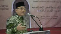 Ketua MPR RI, Zulkifli Hasan saat menghadiri Silaturrahmi Nasional Alumni Universitas Islam Madinah di Asrama Haji Pondok Gede.