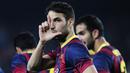 Cesc Fabregas. Gelandang Barcelona anggota Akademi La Masia ini memperkuat tim remaja Barcelona mulai 1997-2003. Di musim 2003/2004 ia hijrah ke Arsenal selama 8 musim. Minim raihan trofi, ia balik ke Barcelona pada 2011/2012 dan bertahan selama 3 musim. (Foto: AFP/Josep Lago)