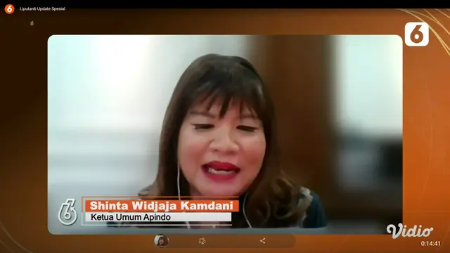 Ketua Asosiasi Pengusaha Indonesia (Apindo), Shinta Kamdani. (Foto: tangkapan layar/Tira S)