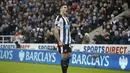  Pemain Newcastle United, Aleksandar Mitrovic menjadi penentu kemenangan timnya saat bersua Wet Brom Albion pada lanjutan Liga Premier Inggris pekan ke-25. (Reuters/Carl Recine)
