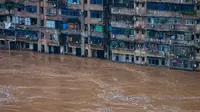 Banjir besar di daereah Chongqing, provinsi Sichuan. Dok: Xinhua via China Daily