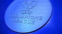 Logo Liga Champions. Foto ini diambil&nbsp;sebelum upacara pengundian Liga Champions 2022-2023 di Istanbul, Turki, 25 Agustus 2022.&nbsp;(OZAN KOSE / AFP)