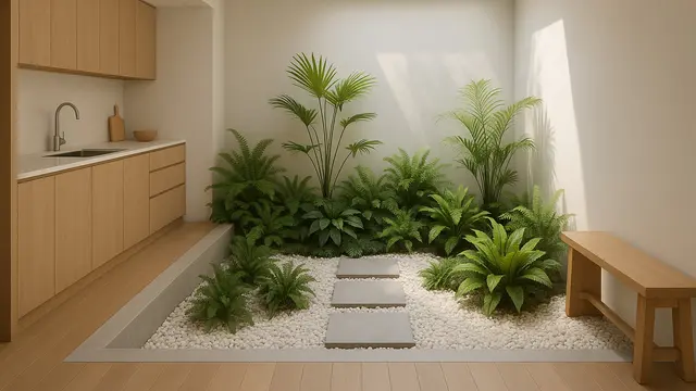 Desain Taman Dalam Rumah Dekat Dapur (Foto: ChatGPT)