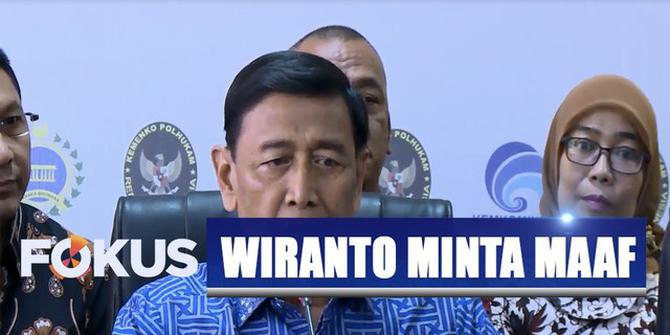 Wiranto Minta Maaf Atas Pernyataan Pengungsi Ambon Beban Pemerintah