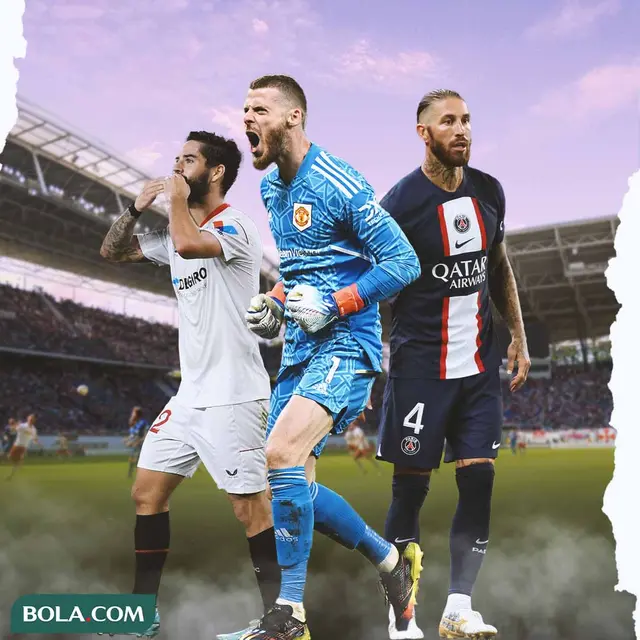 Ilustrasi - Isco, David de Gea, Sergio Ramos